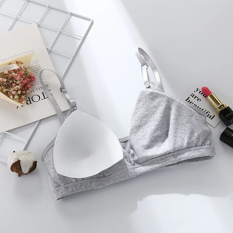 CowLost | product_id-wireless-cotton-push-up-v-neck-bra-for-women-solid-color-breathable |4