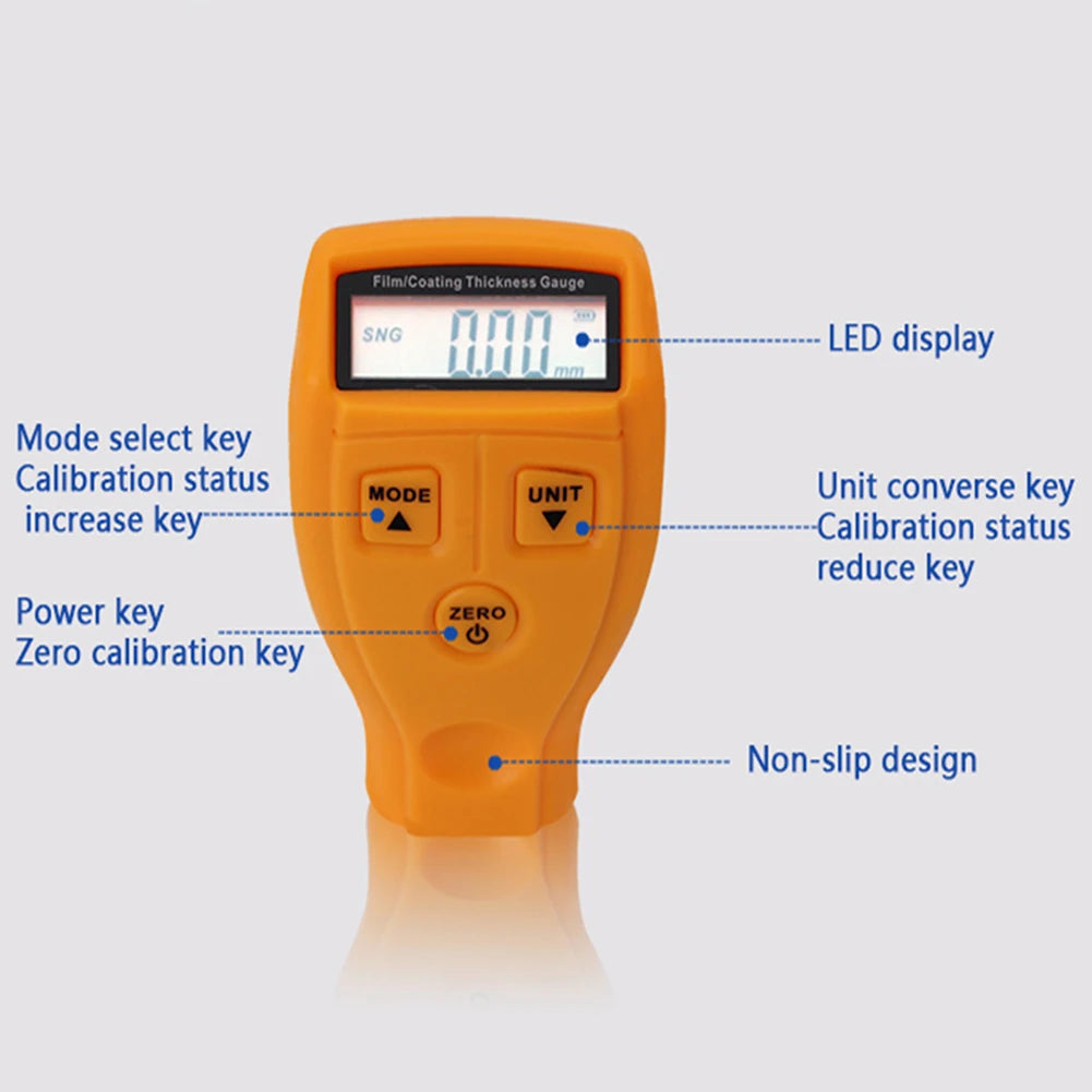 GM200 Portable Car Paint Thickness Gauge Auto Film Coating Test Meter Manual Measuring Tool