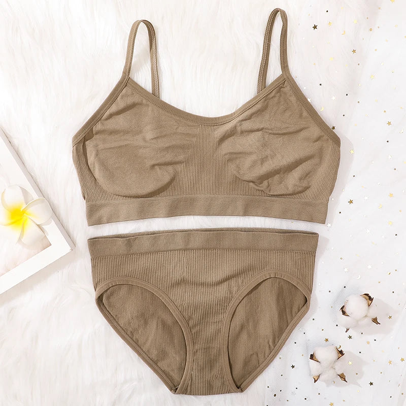 CowLost | product_id-women-seamless-wire-free-push-up-bra-low-waist-t-back-panties-set |27