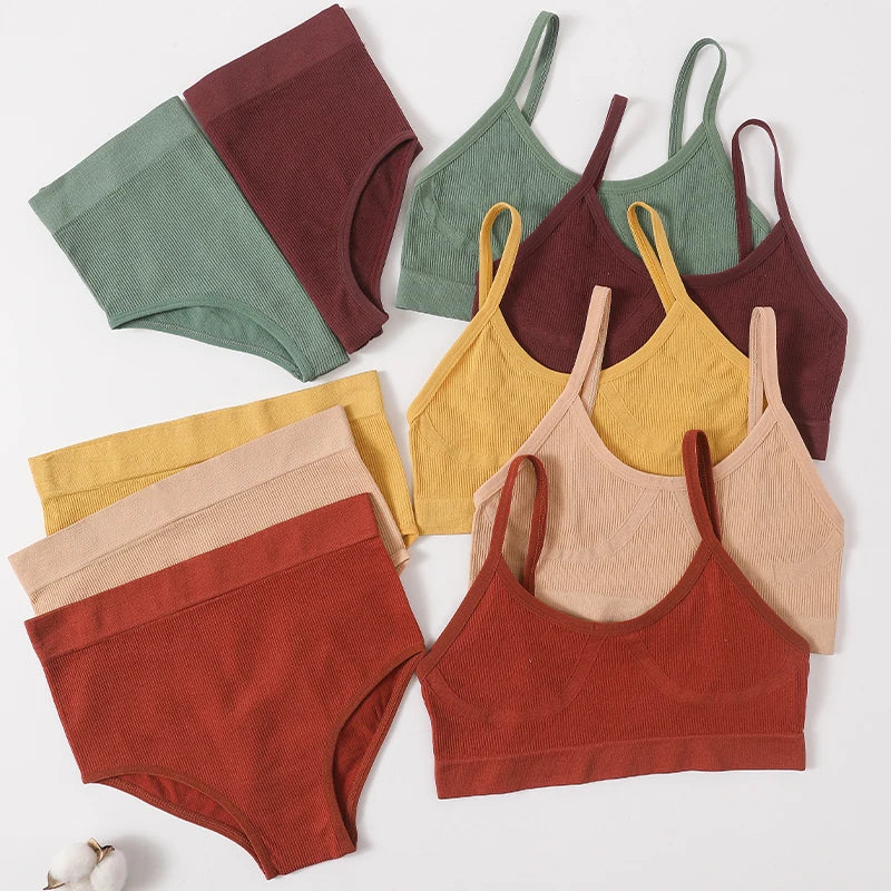 CowLost | women-seamless-bra-and-panties-set-u-back-push-up-bralette-top-comfort-breathable-briefs-sexy-lingerie-sports-underwear-set |8