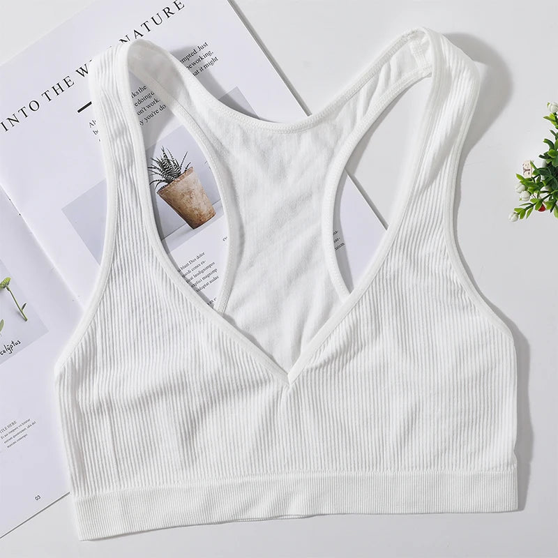 CowLost | product_id-seamless-wirefree-deep-v-neck-unlined-comfort-bra-top-for-women |15