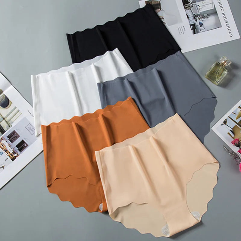 CowLost | product_id-3pcs-women-s-high-waist-seamless-ice-silk-hip-lift-briefs-m-xxl |6