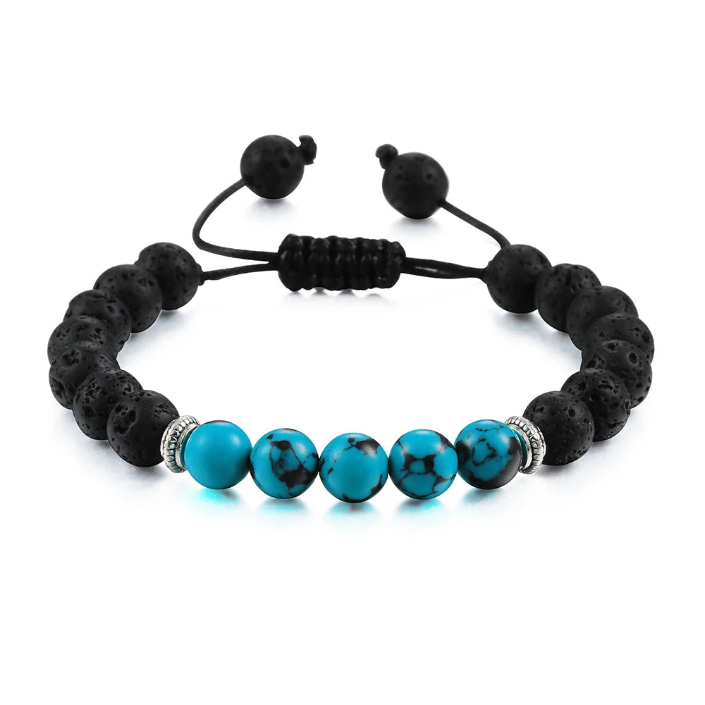 CowLost | badge-pass-holders-mens-natural-volcanic-rock-7-chakra-healing-bracelet |45