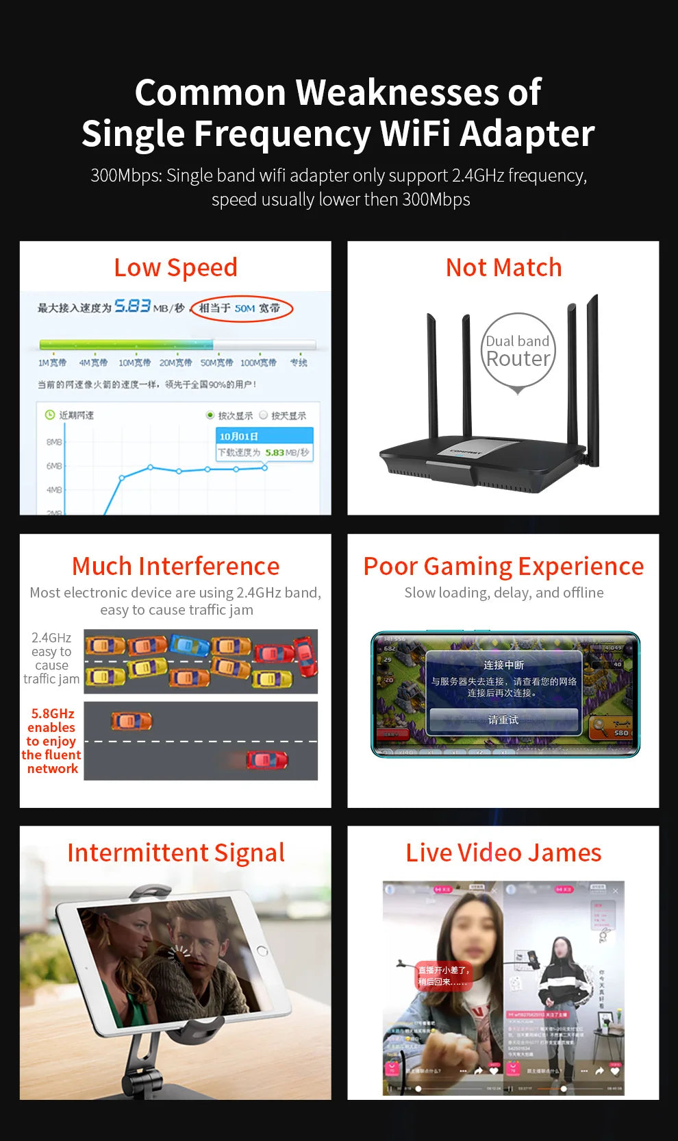 CowLost | comfast-gigabit-wifi-adapter-1300mbps-2-4g-5ghz-antenna-usb3-0 |9