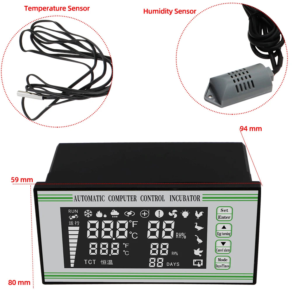 XM-18 Mini Digital Automatic Egg Incubator Control System Poultry Egg Hatcher Thermostat