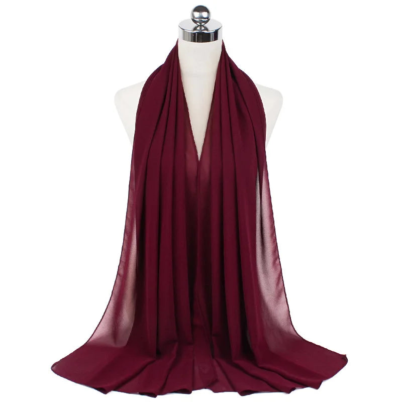 CowLost | muslim-chiffon-hijab-scarf-women-long-solid-color |53