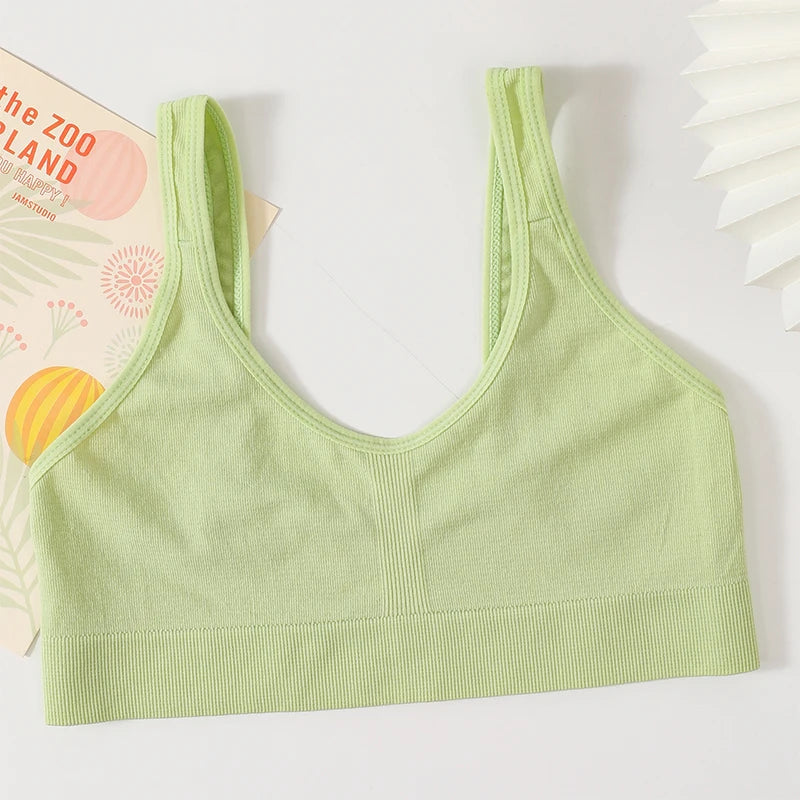 CowLost | product_id-seamless-ribbed-v-neck-tube-crop-top-bra-for-women-breathable-lingerie |20