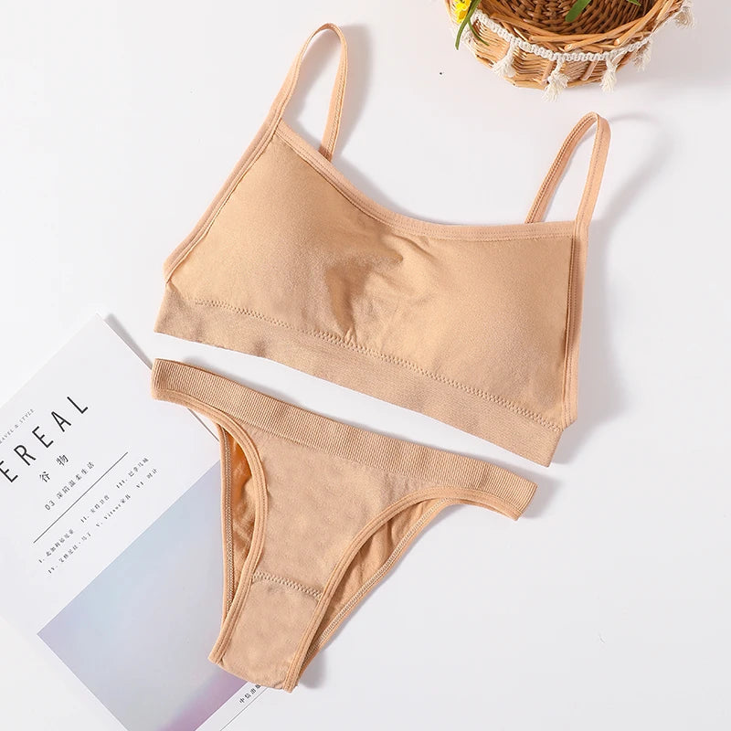 CowLost | product_id-women-seamless-wire-free-push-up-bra-high-waist-panties-set-sexy-lingerie |40