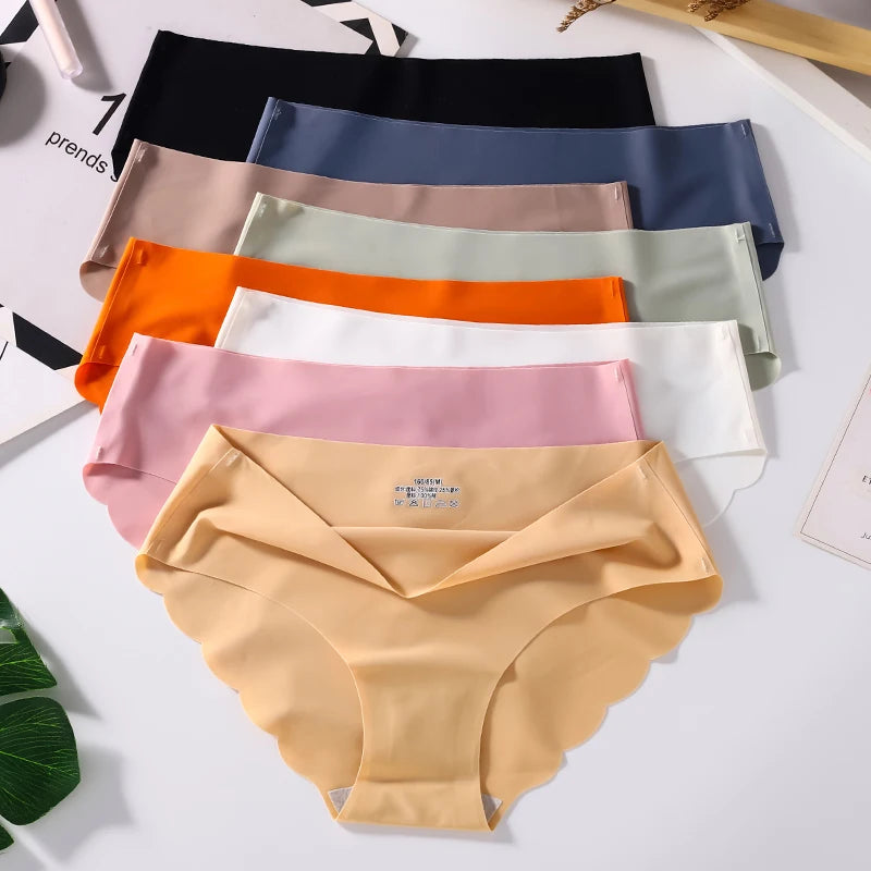 CowLost | activewear-pants-4pcs-seamless-silk-high-waist-briefs-for-women |8