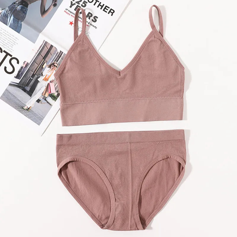 CowLost | product_id-women-seamless-u-back-bra-low-rise-brief-set-no-pads-fitness-crop-top-lingerie |32