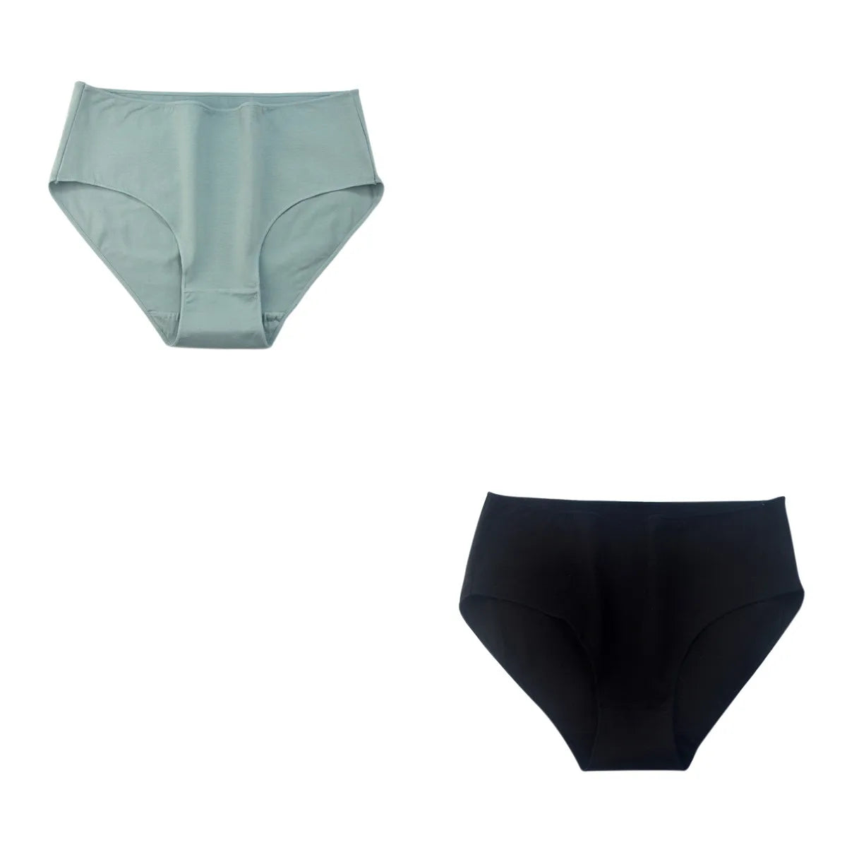 CowLost | product_id-2pcs-women-s-high-waist-cotton-briefs-breathable-solid-color-m-2xl |13