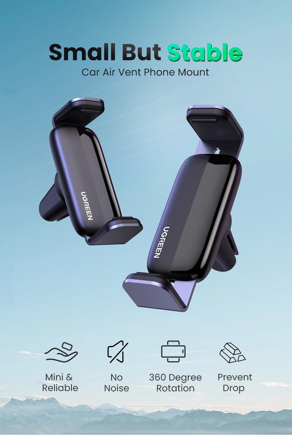 CowLost | ugreen-car-phone-holder-stand-for-mobile-phone-air-vent |7