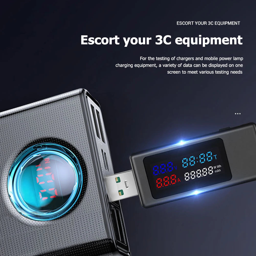 KWS-V30 6-in-1 USB DC Digital Voltage Power Meter with IPS Display and Current Tester