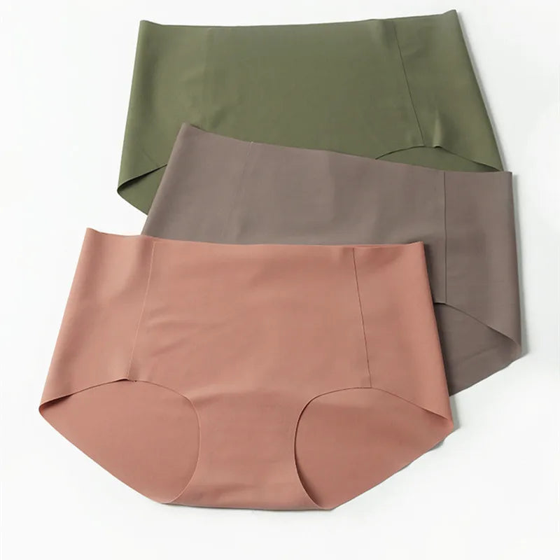 CowLost | product_id-ollymurs-women-seamless-low-waist-invisible-ice-silk-briefs-1-2-pack |1