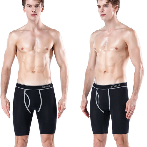 CowLost | activewear-pants-5pcs-mens-long-cotton-boxer-shorts-underwear |2