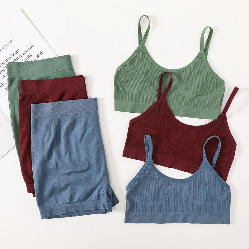 CowLost | product_id-women-s-seamless-v-neck-push-up-sports-bra-high-rise-panties-set |9
