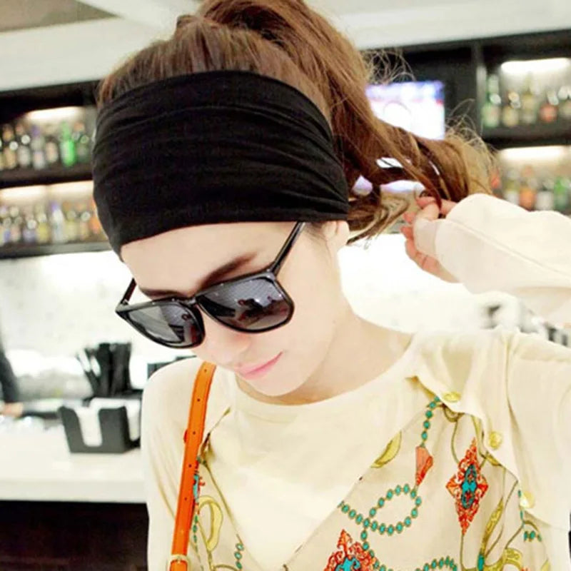 CowLost | cotton-wide-stretch-headbands-sport-yoga-gym-sweatband |6