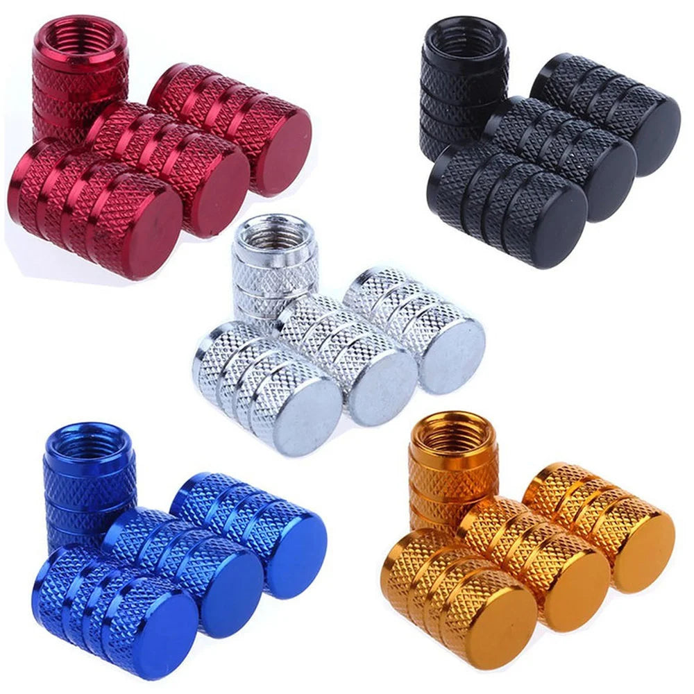 CowLost | product_id-4pcs-universal-aluminum-car-tire-valve-stem-caps-knurling-style |8