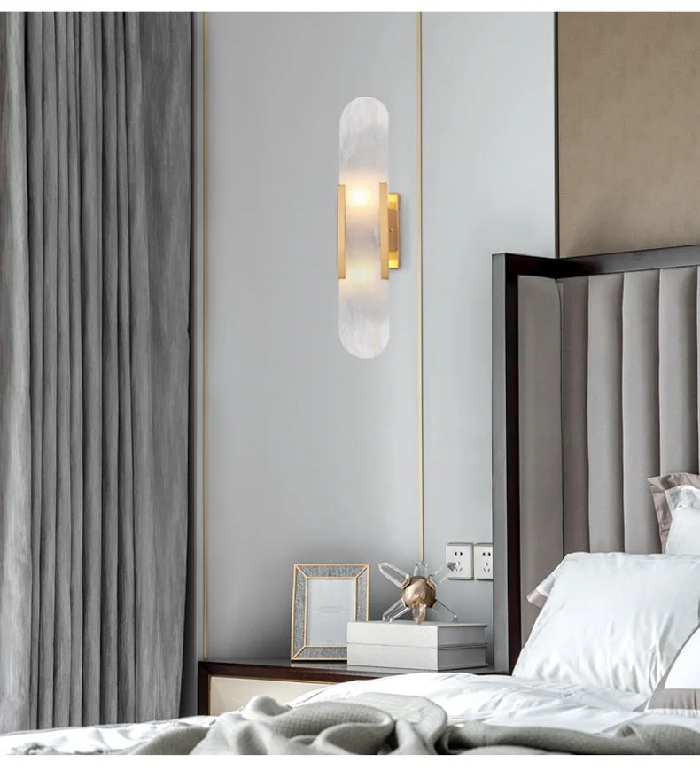 CowLost | product_id-golden-marble-wall-lamp-with-g4-socket-for-living-room-bedroom-staircase-sconce |11