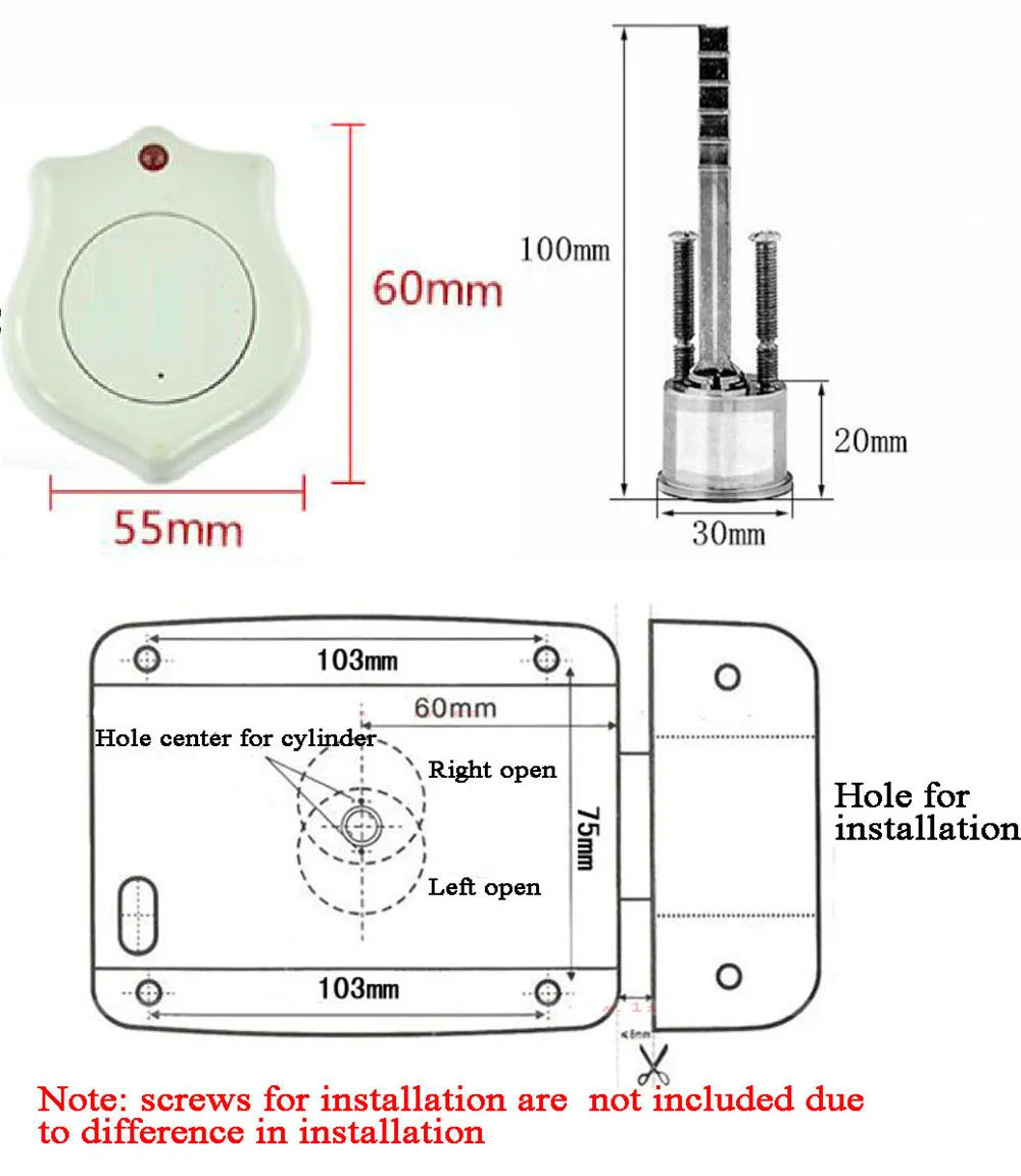 CowLost | locks-keys-product_id-12v-electric-access-control-lock-with-exit-button-and-wifi-smart-fail-secure-gate-lock |11