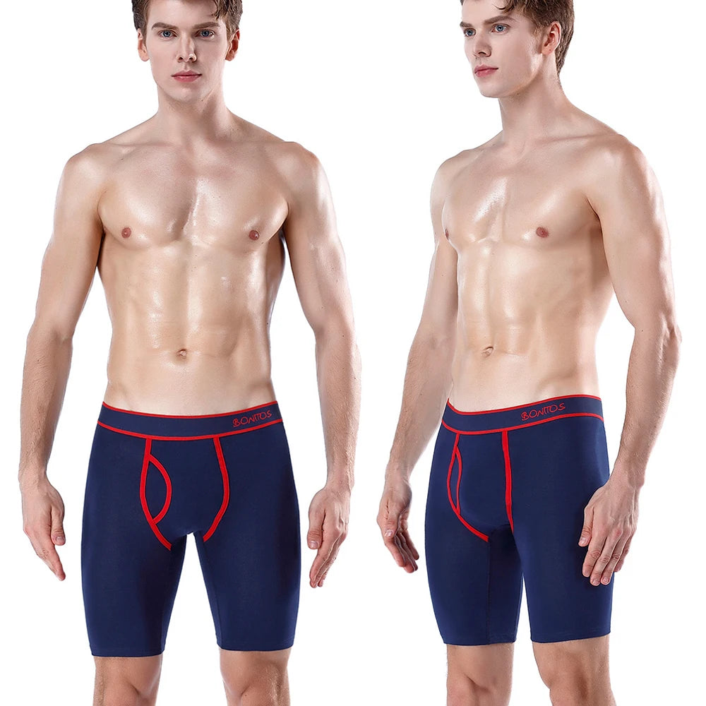 CowLost | activewear-pants-5pcs-mens-long-cotton-boxer-shorts-underwear |5