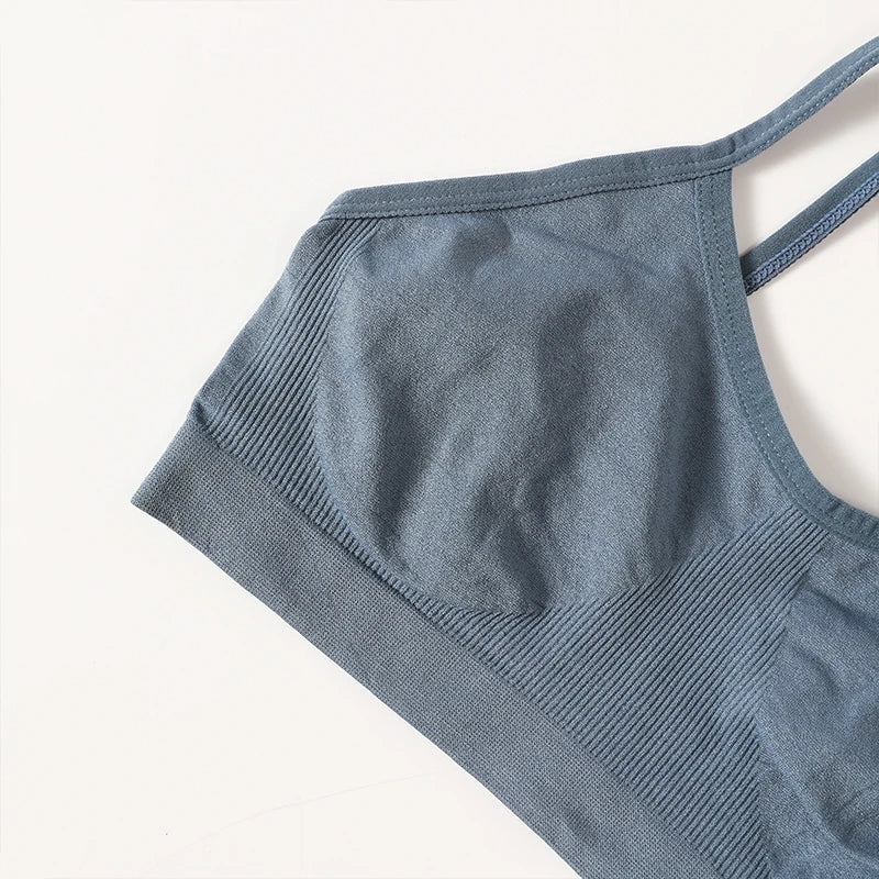 CowLost | womens-wireless-bra-sports-tube-top-ribbed-ruched-camisole-bralette-with-without-pads-underwear-sexy-lingerie-m-l-intimates |8