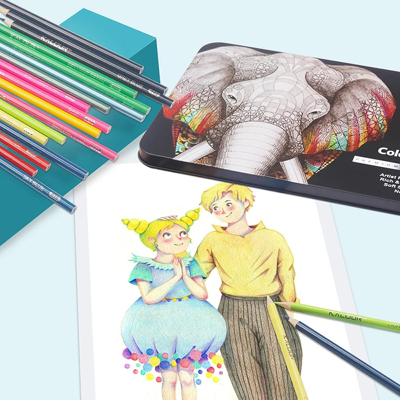 CowLost | art-pencils-product_id-180-color-oily-paint-pencils-set-in-iron-gift-box-for-art-school-drawing |16