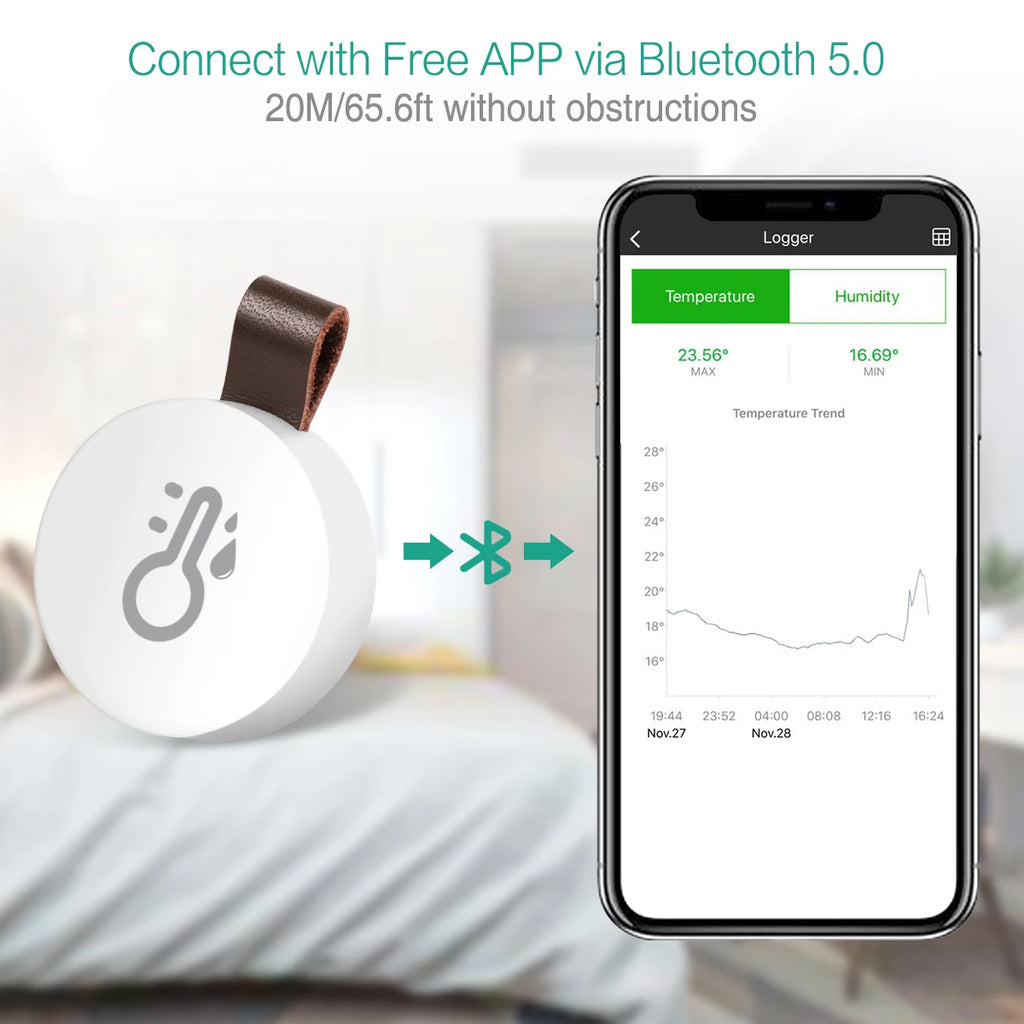 ORIA Wireless Bluetooth Thermometer Hygrometer Indoor Temperature Humidity Sensor