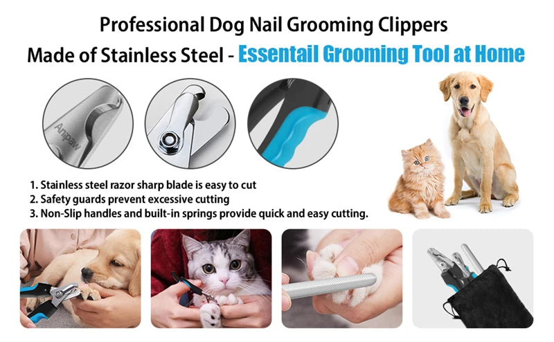 CowLost | pet-beds-professional-stainless-steel-pet-nail-clipper-with-safety-guard-for-cats-and-dogs |9