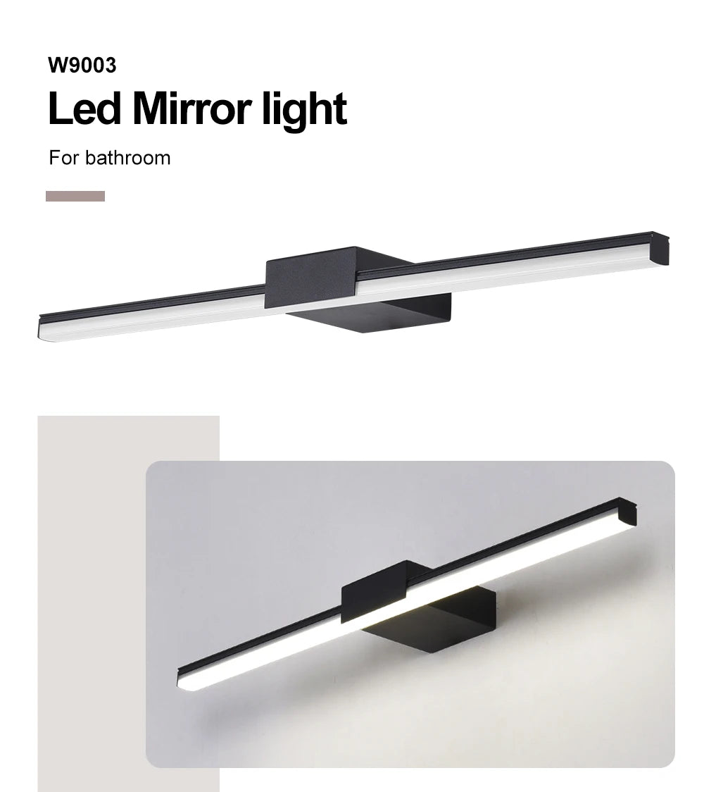 CowLost | led-bathroom-wall-lamp-aluminum-mirror-lamp-black-white-vanity-lamps-for-home-modern-indoor-wall-sconces-lighting-fixture |8