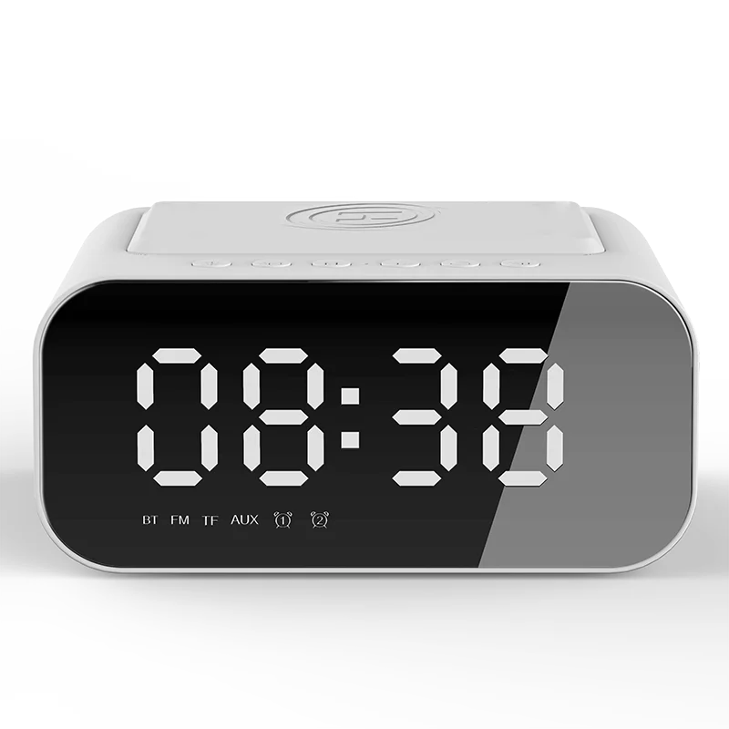 ORIA Digital Alarm Clock Bluetooth Speaker FM Radio Wireless USB Fast Charger