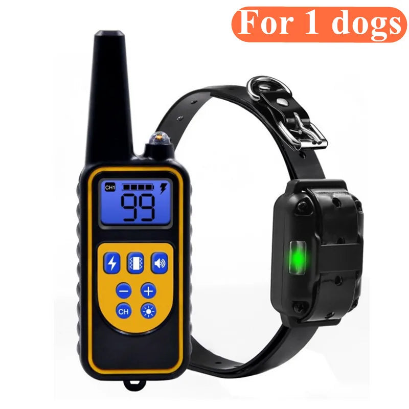 800m Waterproof Rechargeable Electric Dog Training Collar with Shock, Vibration & Sound
