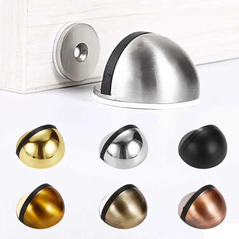 CowLost | stainless-steel-magnetic-dual-door-stopper-nail-free-door-catch-wall-protector |1