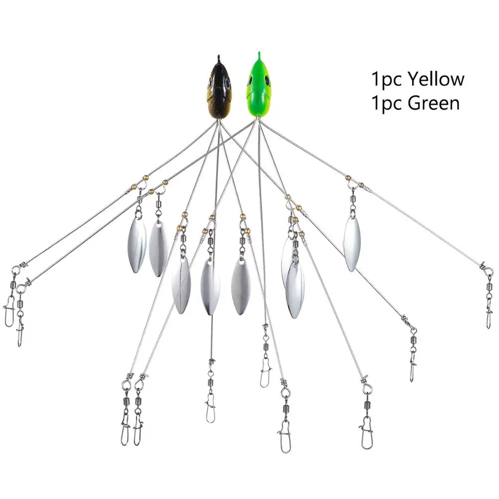 CowLost | sporting-goods-bassdash-5-arm-umbrella-fishing-lure-rig-alabama-rig-head-18g |32