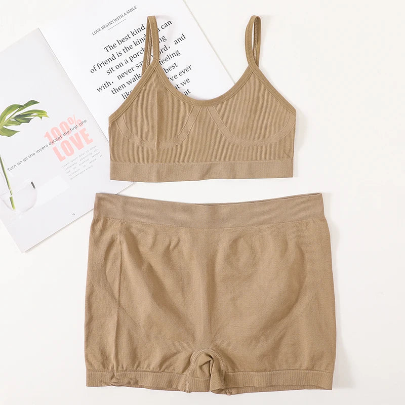 CowLost | product_id-women-s-seamless-v-neck-push-up-sports-bra-high-rise-panties-set |22
