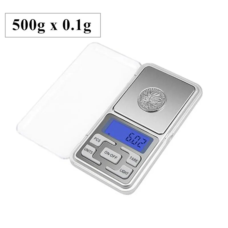 High Precision 500g 0.1g Digital Pocket Jewelry Scale with Backlight and Retail Box