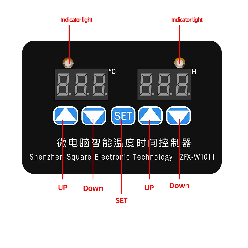 ZFX-W1011 Intelligent Microcomputer Temperature Controller Thermostat 12V 24V 220V Adjustable Electronic Timer