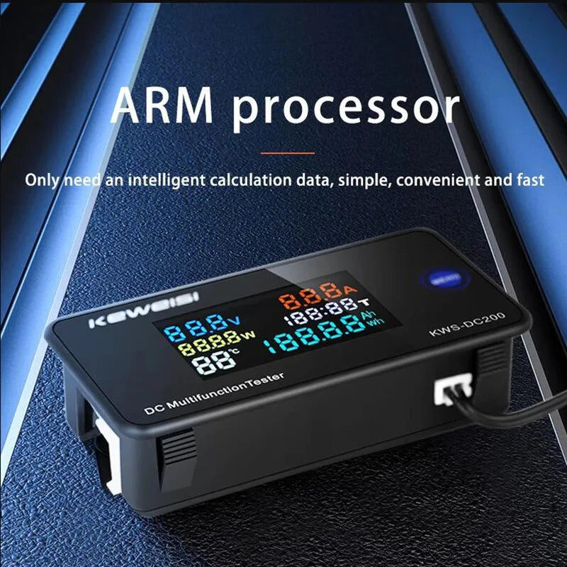 KWS DC-200 Digital Voltmeter Ammeter 0-200V 0-100A LED Wattmeter with Reset Function