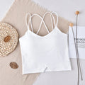 CowLost | product_id-women-s-solid-color-cross-strap-padded-crop-top-with-removable-pads |12
