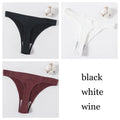 CowLost | product_id-3pcs-womens-brazilian-low-rise-ribbed-stretch-g-string-panties-m-xl-soft-comfort |40