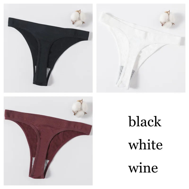 CowLost | product_id-3pcs-women-high-rise-seamless-brazilian-g-string-thong-panties-m-xl |29