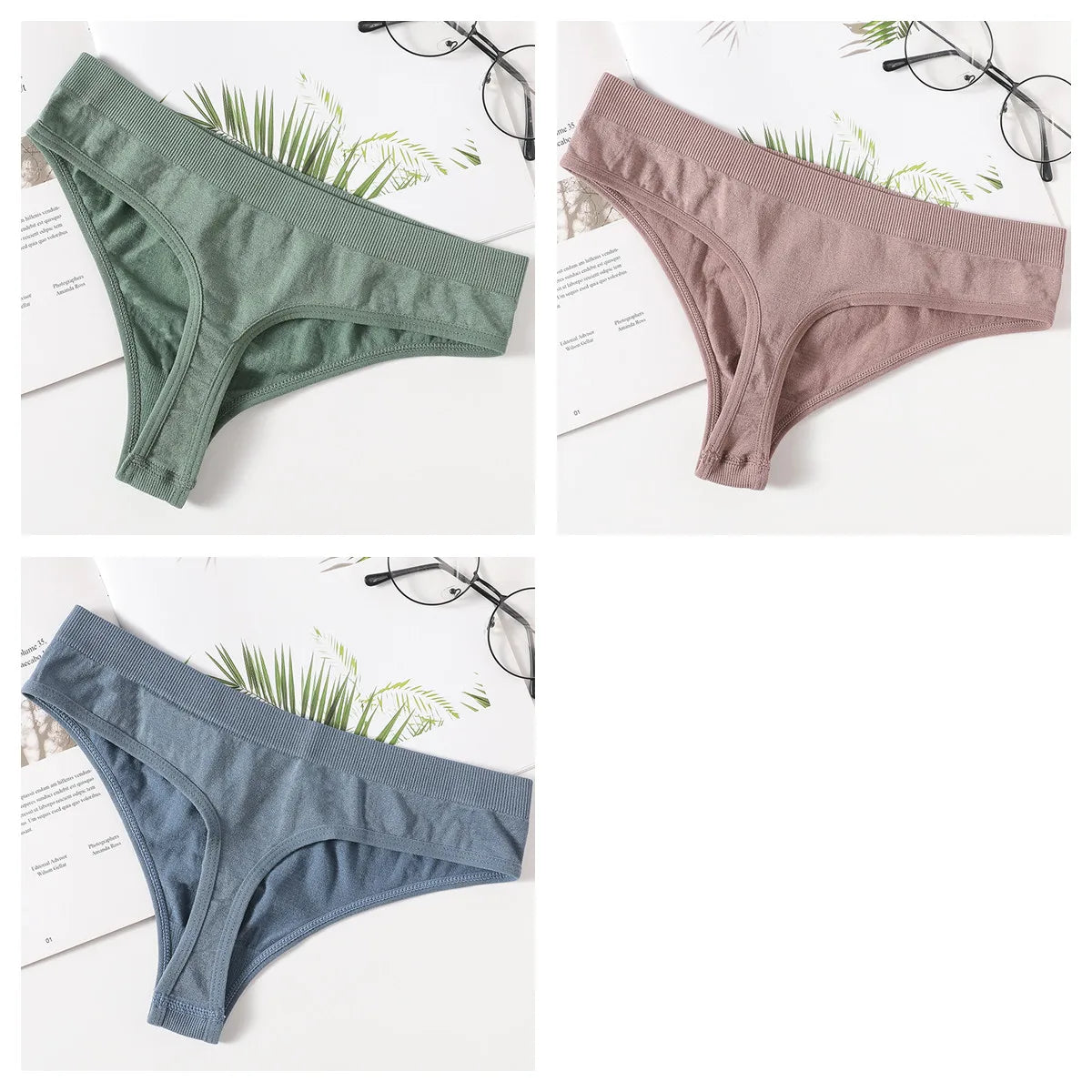 CowLost | product_id-3pcs-womens-seamless-breathable-soft-g-string-thong-panties |24