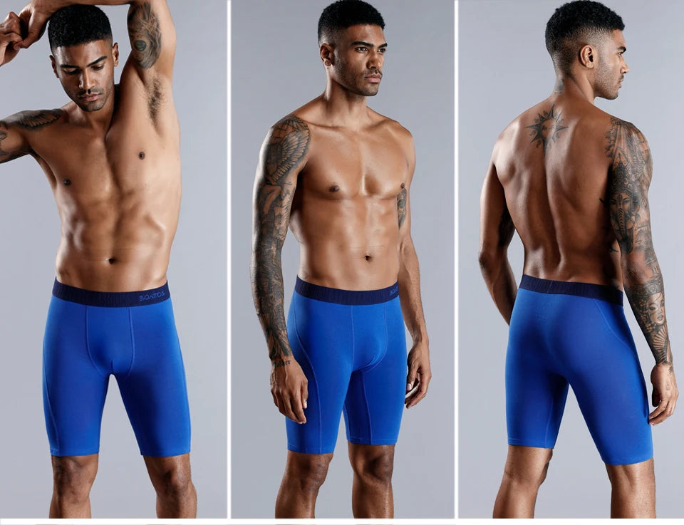 CowLost | activewear-pants-5pcs-mens-long-cotton-boxer-shorts-underwear |15