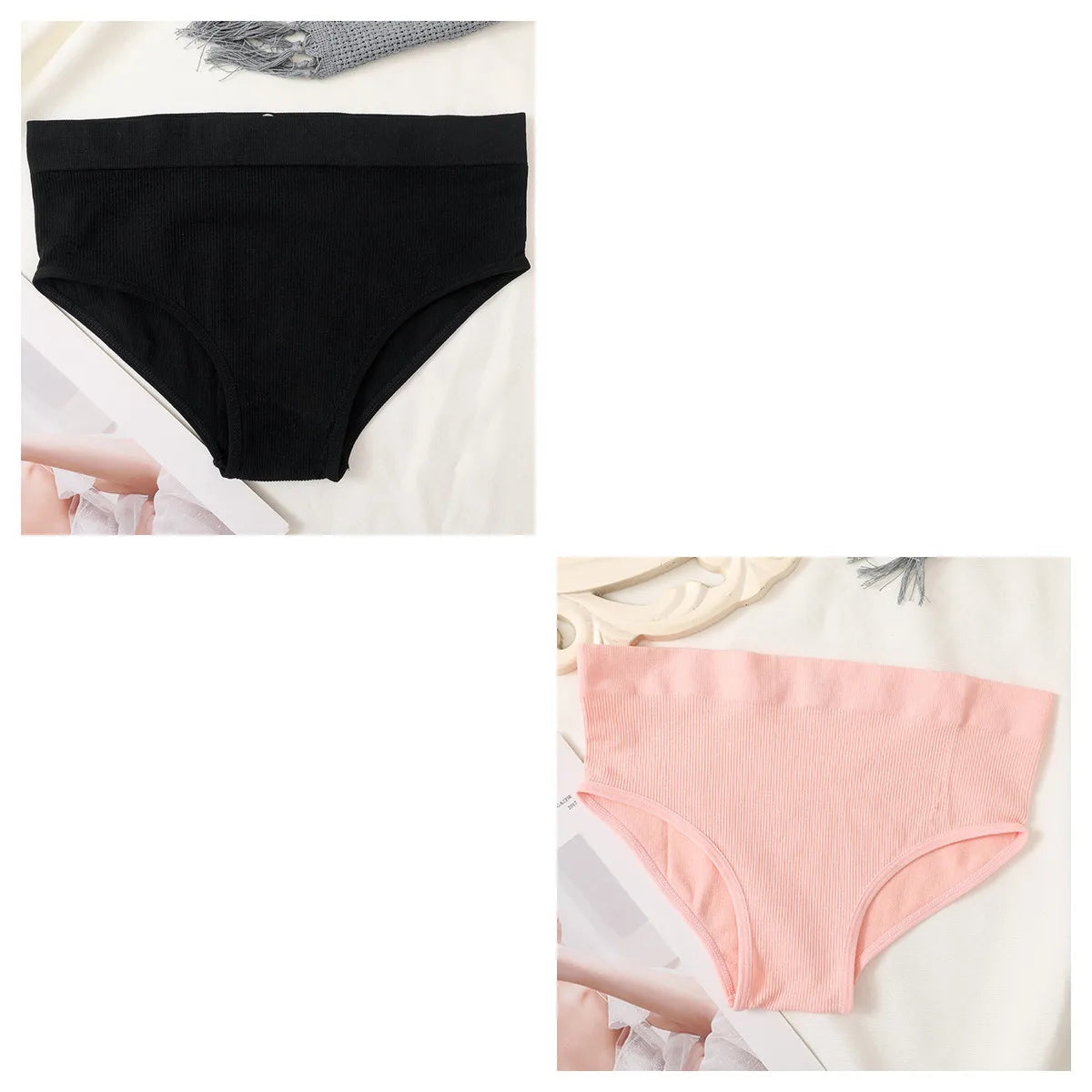 CowLost | product_id-2pcs-womens-high-waist-seamless-tummy-control-briefs-set |13