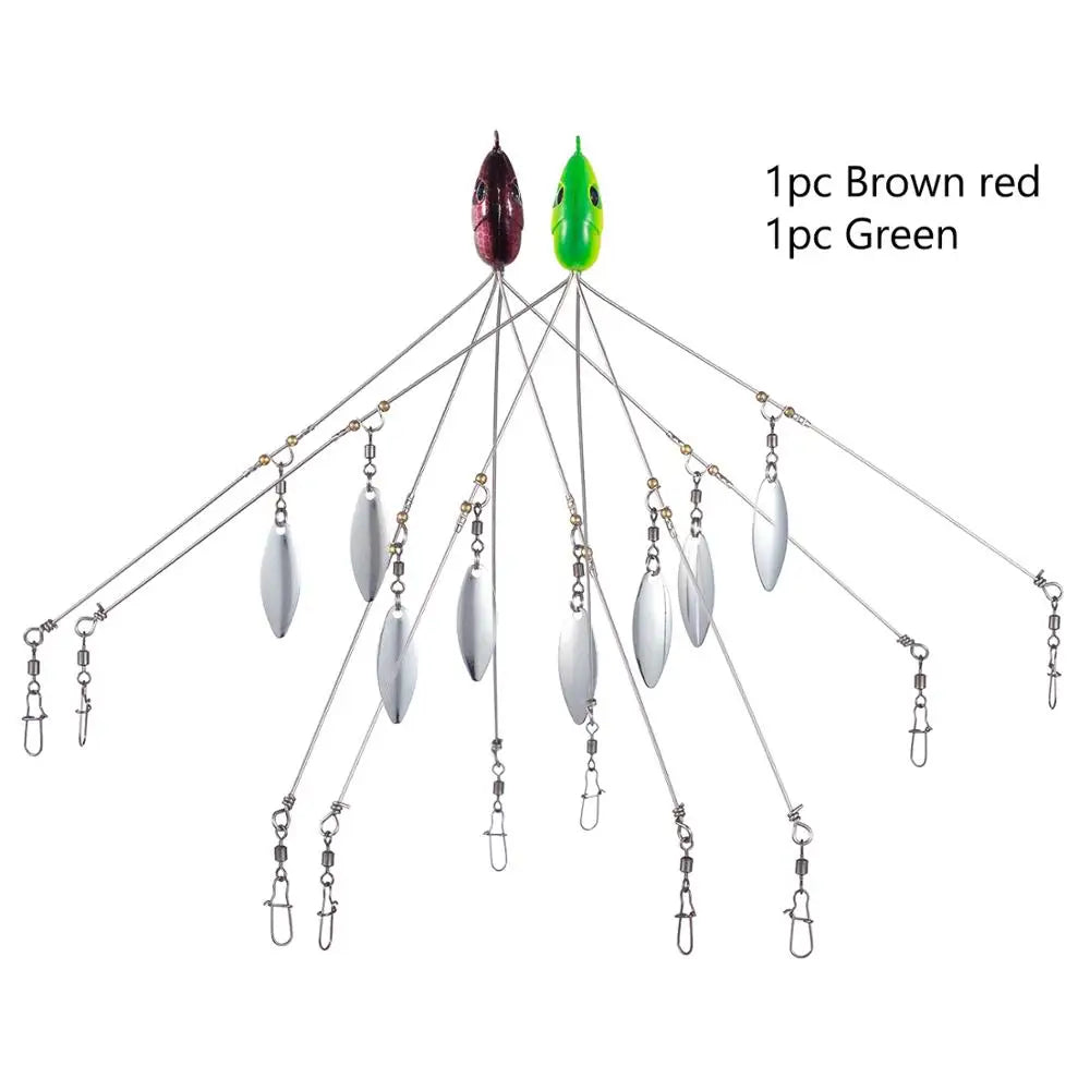 CowLost | sporting-goods-bassdash-5-arm-umbrella-fishing-lure-rig-alabama-rig-head-18g |22