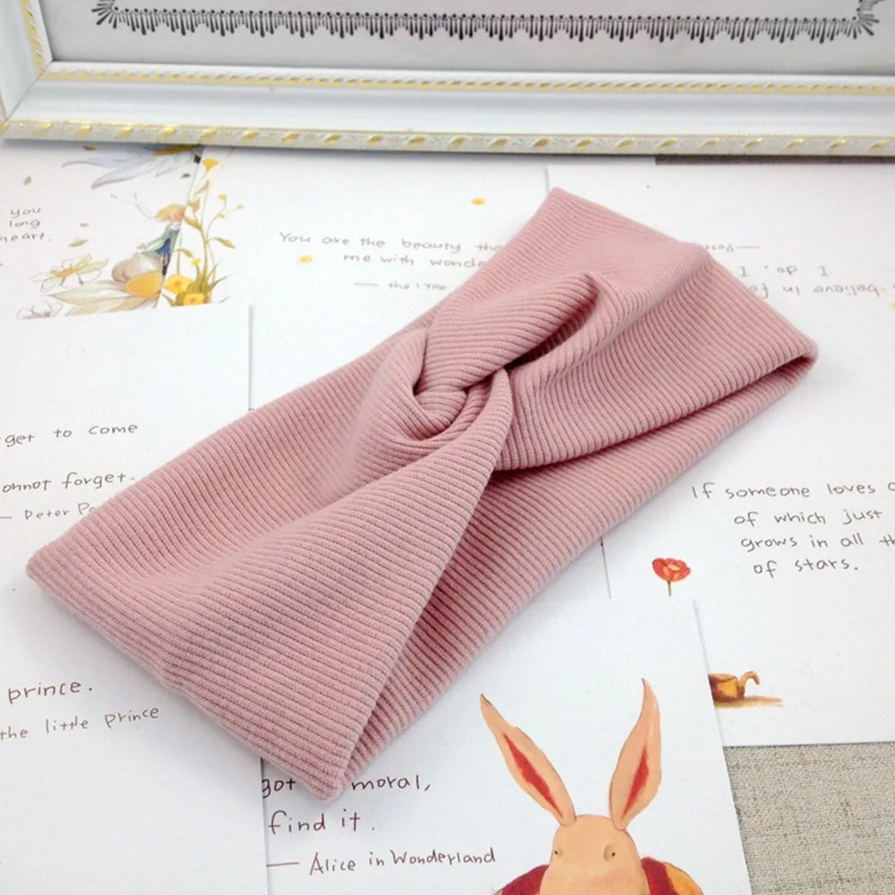 CowLost | women-knitting-cross-knot-woolen-warm-headbands |20