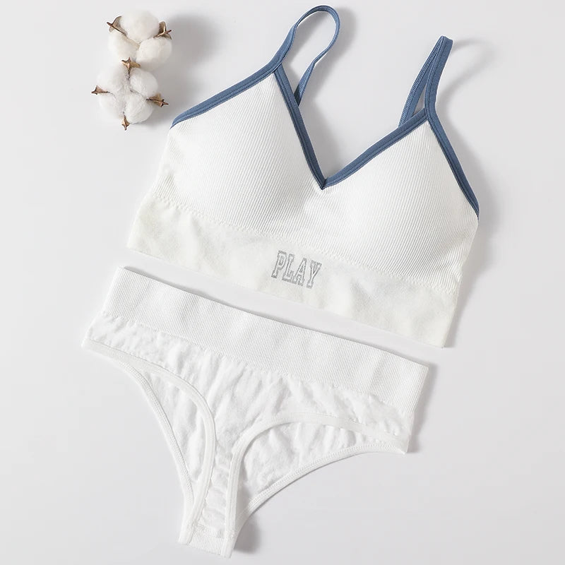 CowLost | product_id-women-seamless-wireless-sports-bra-high-rise-thong-set-comfortable-lingerie |15