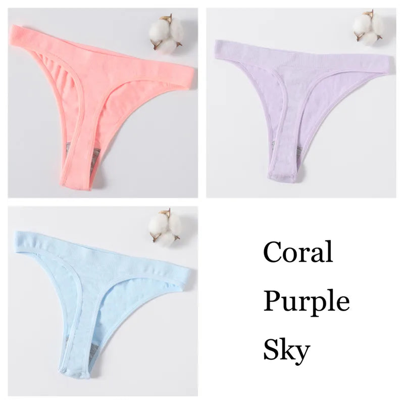 CowLost | product_id-3pcs-womens-brazilian-low-rise-ribbed-stretch-g-string-panties-m-xl-soft-comfort |29