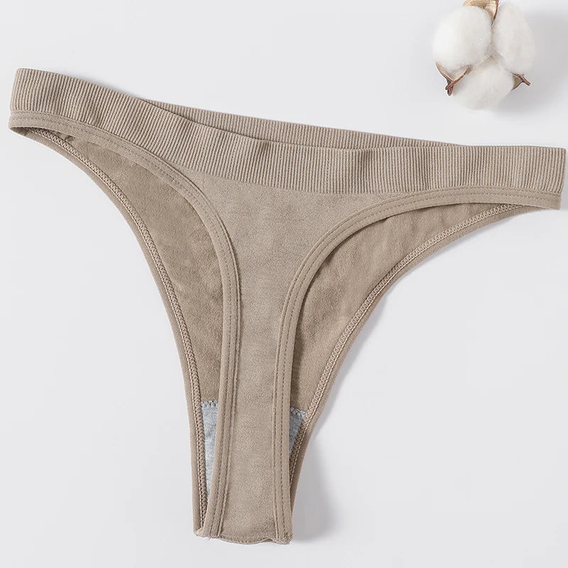 CowLost | product_id-3pcs-women-high-rise-seamless-brazilian-g-string-thong-panties-m-xl |14