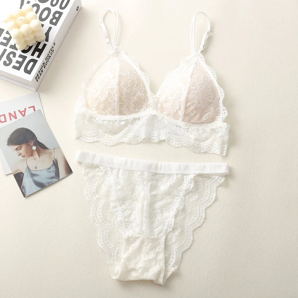CowLost | product_id-wireless-lace-push-up-bra-and-low-rise-panties-set-for-women |6